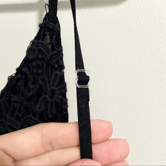 Last chance to buy! RAGA Black Open-Back Crochet Bodice Mini Dress - Picture 8 of 14